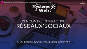 Teaser Rencontre Interactive : Quel réseau social pour mon activité ?